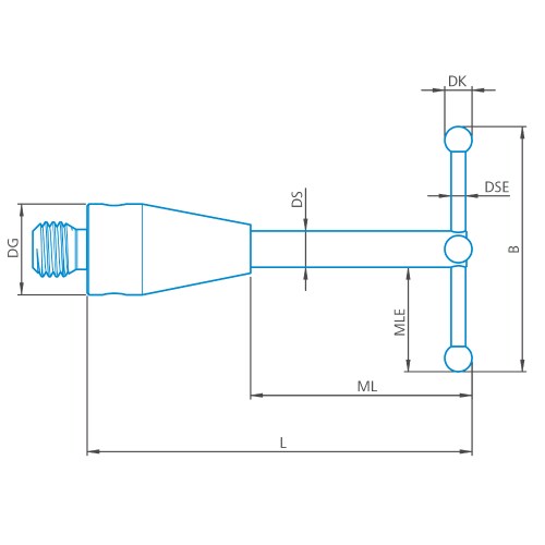 Trzpień gwiazdowy M3 XXT, DK0.8 L44 zdjęcie produktu Front View L